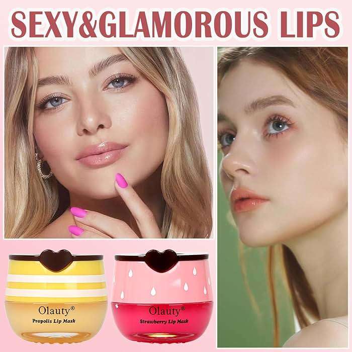 4Pcs Bee Lip Balm Lip Mask Honey Pot, Hydrating Balm for Dry Lips, Includes Honey, Strawberry, Watermelon and Apple Lime Lip Masks for Overnight Moisturizing Care, Skin Care Bulk Gifts for Women - Image 2