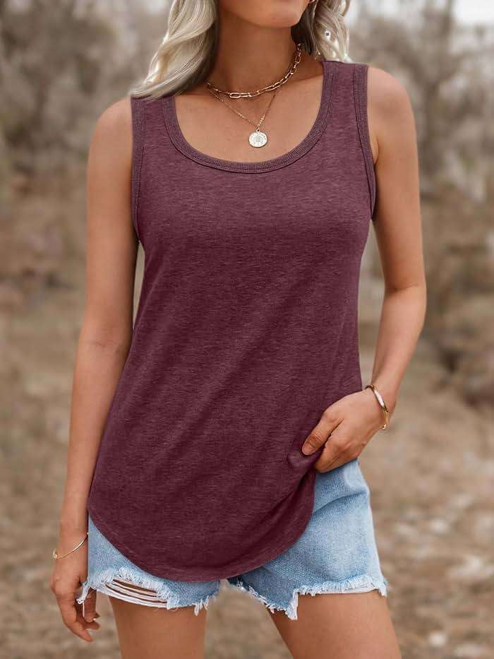 AUTOMET Womens Square Neck Tank Tops Loose Fit 2026 Summer Tops Clothes Fashion - Image 7