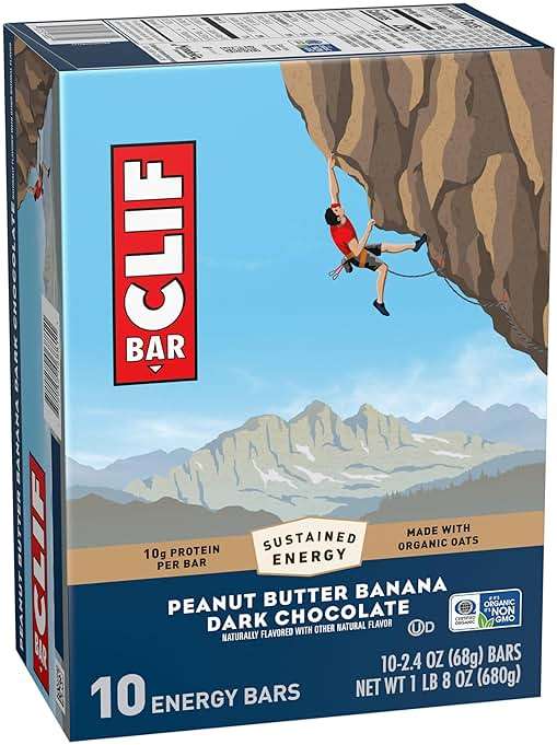 CLIF BAR - Energy Protein Bars - Peanut Butter Banana with Dark Chocolate - Made with Organic Oats - Energy Bars - Non-GMO - (10 Pack) - Image 9