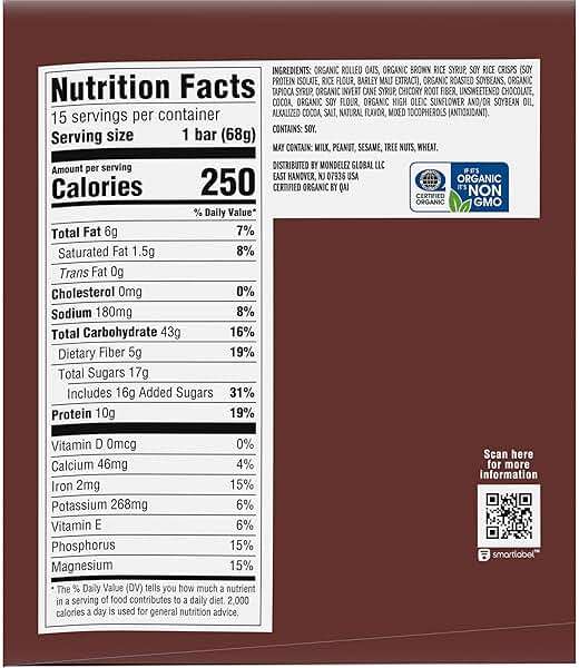 CLIF BAR - Energy Protein Bars - Chocolate Brownie - Made with Organic Oats - Energy Bars - Non-GMO - (15 Pack) - Image 13