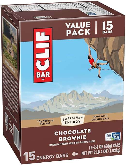 CLIF BAR - Energy Protein Bars - Chocolate Brownie - Made with Organic Oats - Energy Bars - Non-GMO - (15 Pack) - Image 8