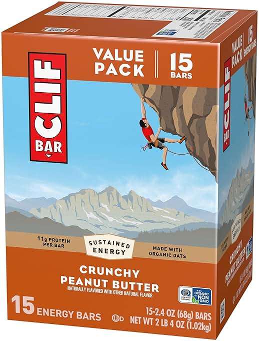 CLIF BAR - Energy Protein Bars - Crunchy Peanut Butter - Made with Organic Oats - Energy Bars - Non-GMO - (15 Pack) - Image 11