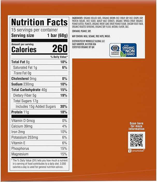 CLIF BAR - Energy Protein Bars - Crunchy Peanut Butter - Made with Organic Oats - Energy Bars - Non-GMO - (15 Pack) - Image 15