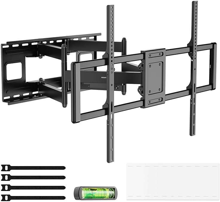 Mount-It! Heavy Duty XXL Full Motion TV Wall Mount for Extra Large TVs, max VESA 900x600, Holds up to 264lb, Swivel Tilt Extension Adjustable TV Mount for 60" 65" 75" 80" 85" 90" 98" 100" 115" 120 in - Image 1