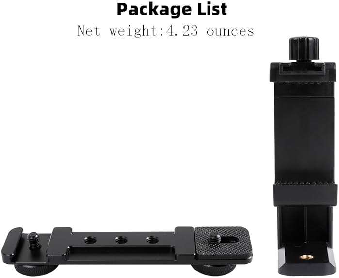 Leenconghui Phone Holder for DJI Osmo Pocket 3 & Insta360 Luna Ultra | Phone Mount Expansion Accessories 1/4" Thread Hole, Used with Tripod &Extension Rod - Image 7