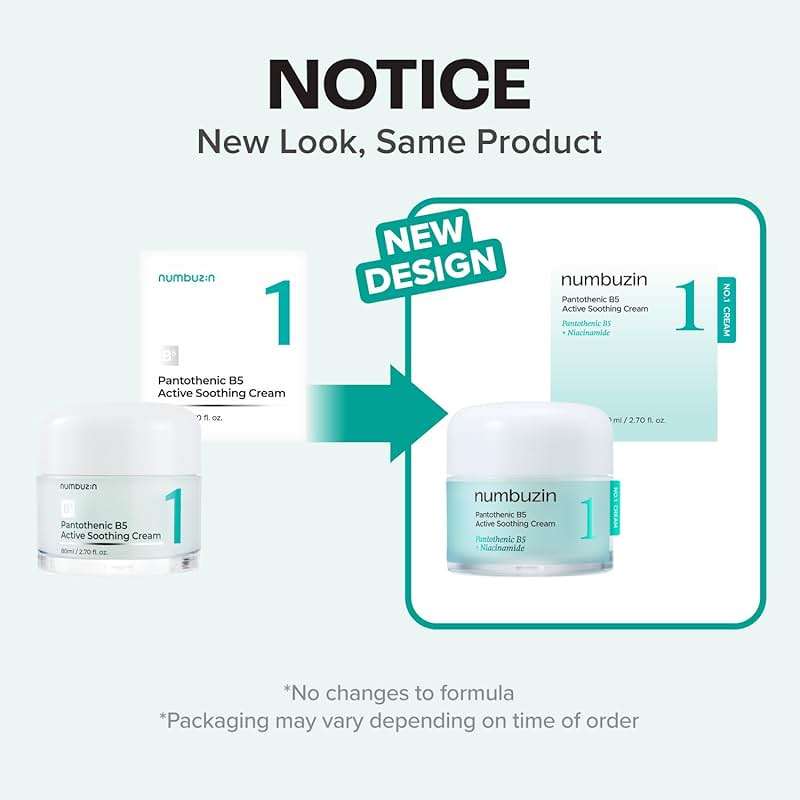 numbuzin No.1 Pantothenic B5 Active Soothing Cream | Remove sebum and skin troubles, Pantothenic acid, Korean Skincare Gift for Women | 2.70 fl oz - Image 2