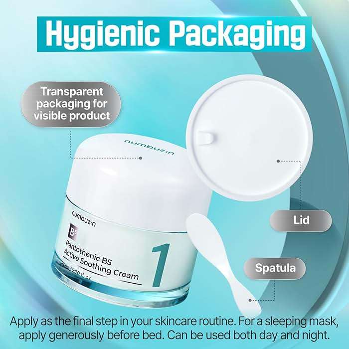 numbuzin No.1 Pantothenic B5 Active Soothing Cream | Remove sebum and skin troubles, Pantothenic acid, Korean Skincare Gift for Women | 2.70 fl oz - Image 8