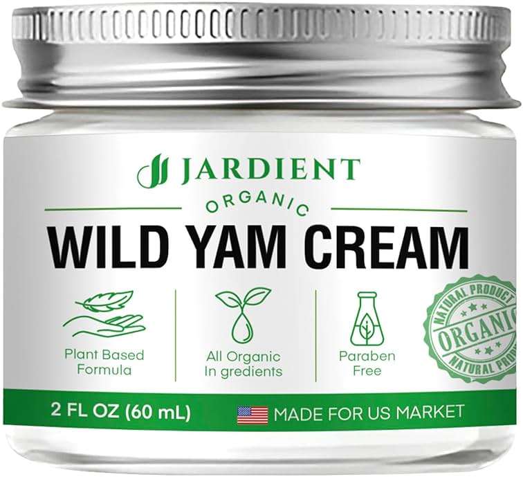 Jardient Wild Yam Cream Hormone Balance: Australia Dr. Barbara O'neill Recommended Organic Formula for Menopause Relief & Menstrual Support Like Hot Flashes Night Sweats - Image 1