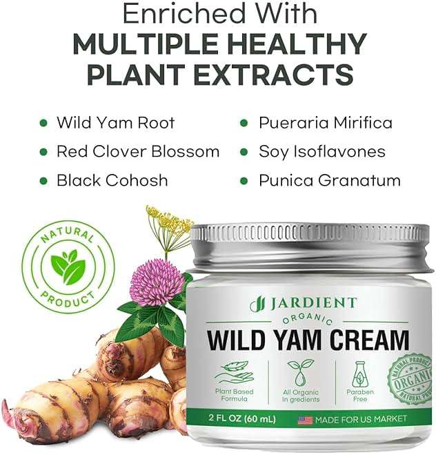 Jardient Wild Yam Cream Hormone Balance: Australia Dr. Barbara O'neill Recommended Organic Formula for Menopause Relief & Menstrual Support Like Hot Flashes Night Sweats - Image 3