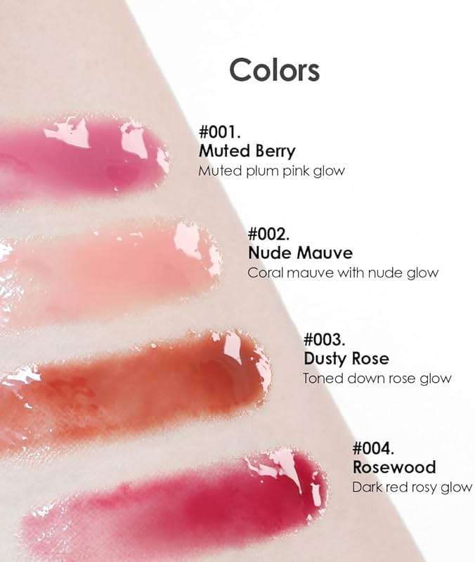 glowiest Dream Glow Tinted Lip Oil ; 3-in-1 Formula: Lip Gloss with a high shine finish, Non-sticky Long Lasting | Korean Plumped Tinted Lip Oil - 0.19 fl. oz. 5.7 ml (004 ROSEWOOD, Original) - Image 5