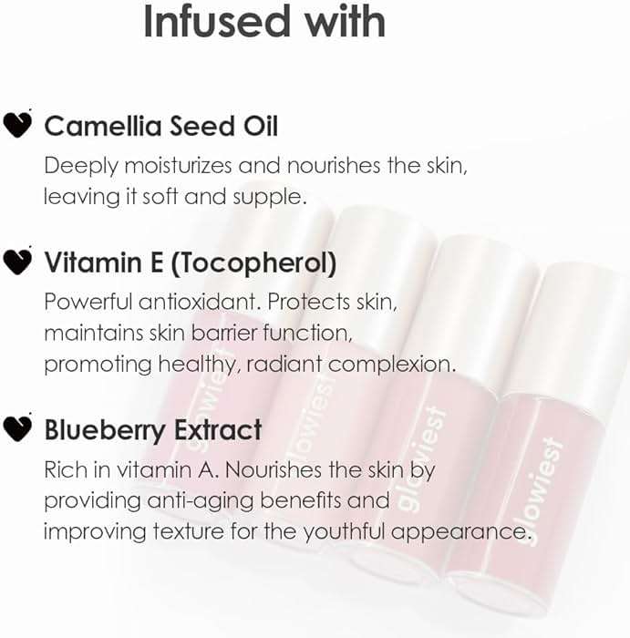 glowiest Dream Glow Tinted Lip Oil ; 3-in-1 Formula: Lip Gloss with a high shine finish, Non-sticky Long Lasting | Korean Plumped Tinted Lip Oil - 0.19 fl. oz. 5.7 ml (004 ROSEWOOD, Original) - Image 6