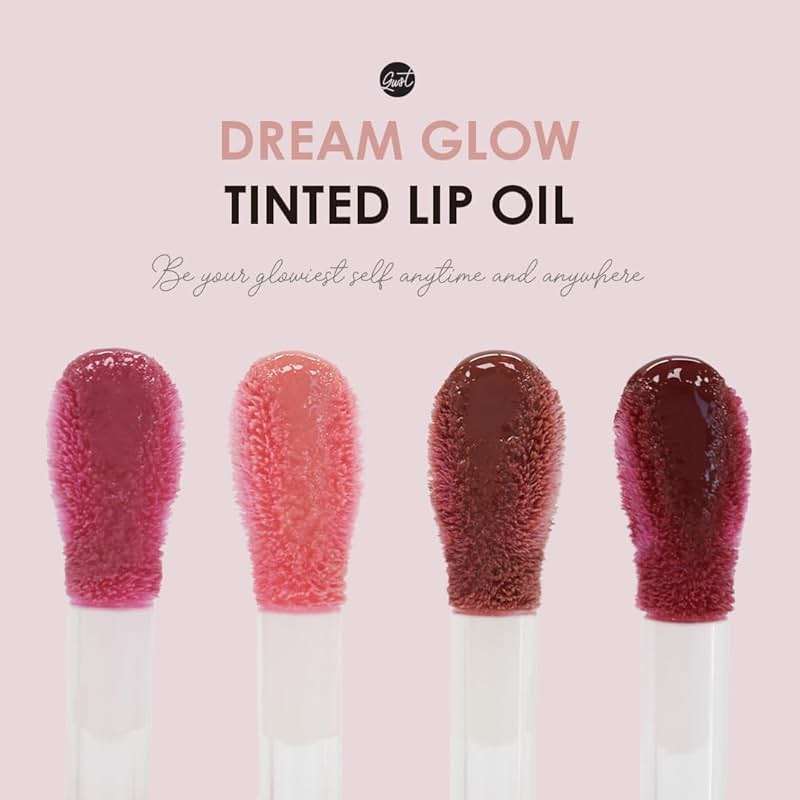 glowiest Dream Glow Tinted Lip Oil ; 3-in-1 Formula: Lip Gloss with a high shine finish, Non-sticky Long Lasting | Korean Plumped Tinted Lip Oil - 0.19 fl. oz. 5.7 ml (004 ROSEWOOD, Original) - Image 8