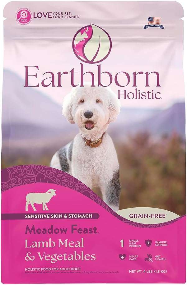 Earthborn Holistic Meadow Feast Lamb Meal & Vegetables Grain-Free Dry Dog Food 4 lb - Image 1