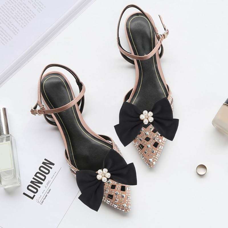 Holibanna Bow Shoe Clips 1 Pair Removable Buckle Elegant Pearl Charms Decoration DIY for Women Girls Bridal Wedding - Image 6