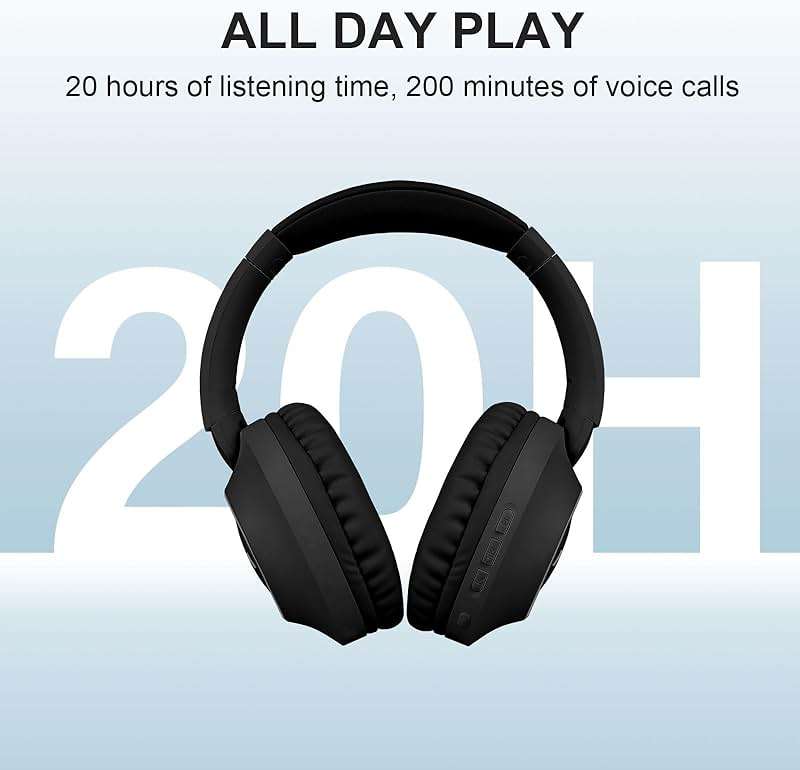 XuanGui Bluetooth Headphones Wireless, Foldable Noise Cancelling Gaming Headset Over The Ear with 20H Playtime,HiFi Stereo,FM/TF,for PS5/XBOX/PC/Computer/Laptop/Tablet,Black - Image 2