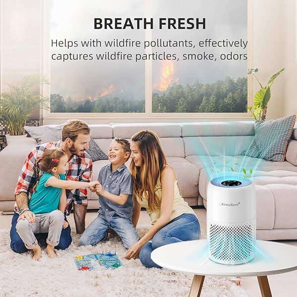 AromaRoom Air Purifiers for Bedroom with True HEPA13 Filters 3-in-1, Pet Air Purifier with Aroma Pad for Wildfires Smoke Pollen Dander, 22dB Quiet Air Cleaners for Baby Room Office Dorm - Image 4