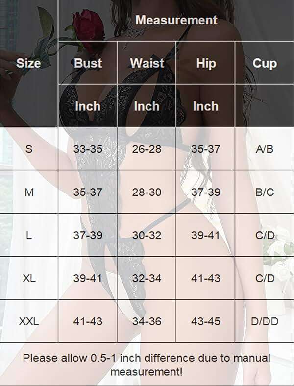 Avidlove Women Lingeries Deep V Teddy Lingerie Sexy Lace Bodysuit One Piece Mini Babydoll - Image 6