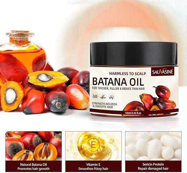Lanthome Batana Oil for Hair Growth, Natural Dr. Sebi Hair Oil - Prevents Hair Loss, Eliminates Split Ends, Repairs Damaged Hair, Nourishes, for Men & Women- 120mL (4.05 Fl Oz) - Image 3