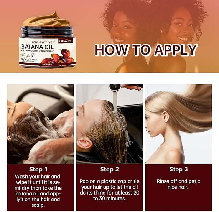 Lanthome Batana Oil for Hair Growth, Natural Dr. Sebi Hair Oil - Prevents Hair Loss, Eliminates Split Ends, Repairs Damaged Hair, Nourishes, for Men & Women- 120mL (4.05 Fl Oz) - Image 6