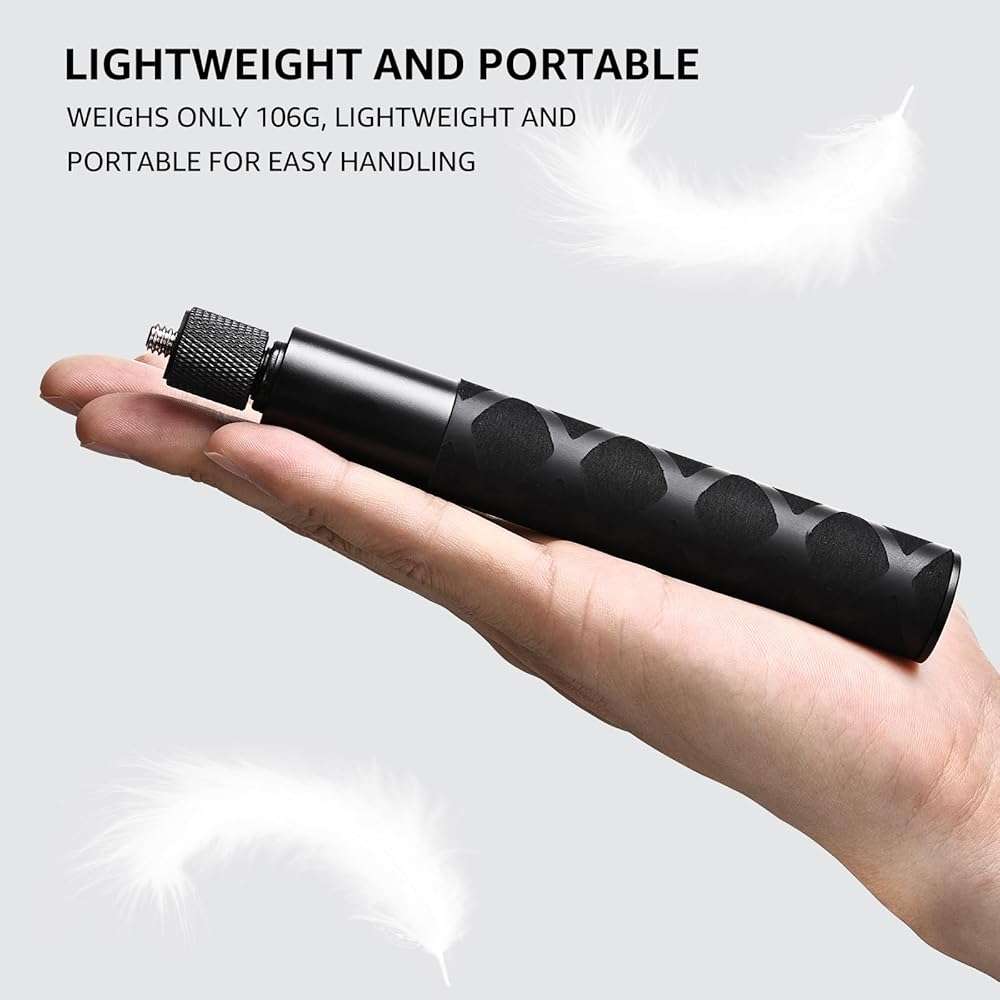 TOZO Invisible Selfie Stick 70/16 CM Straight Pull Type, Convenient and Free-Retractable Camera Selfie Stick, Hidden Design, Lightweight Panoramic Sports Camera Accessories Black - Image 2