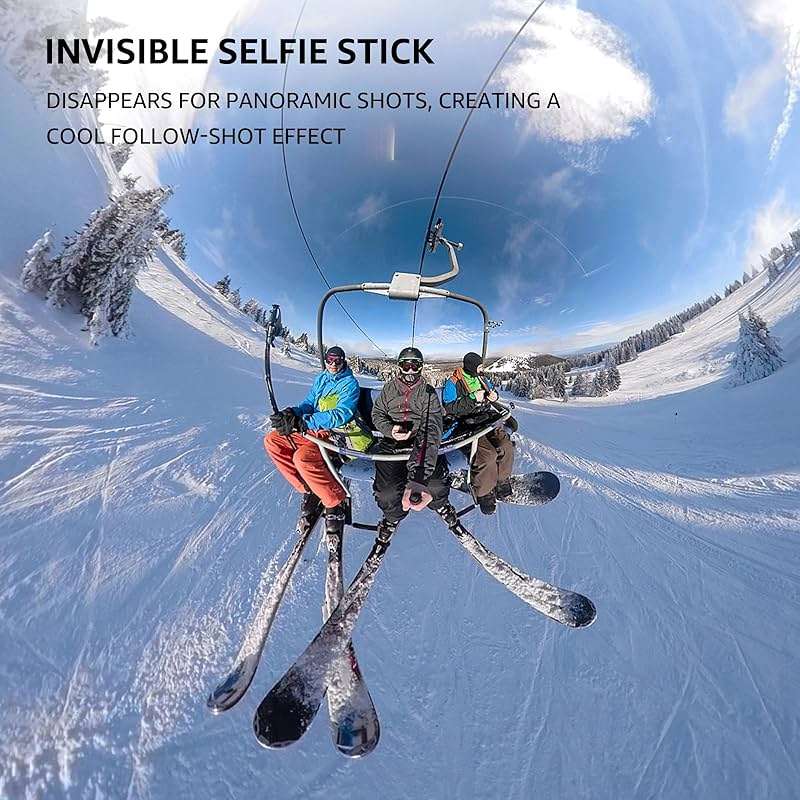 TOZO Invisible Selfie Stick 70/16 CM Straight Pull Type, Convenient and Free-Retractable Camera Selfie Stick, Hidden Design, Lightweight Panoramic Sports Camera Accessories Black - Image 3