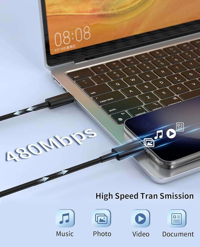 Type C Charger Fast Charging,2Pack 25W Super Fast USB C Charger Block with 6Ft USB C Cable Compatible with Samsung Galaxy S24 Ultra/S23/S22/S21/S20/Note 20/10,Pixel 6 5 4 Pro XL/iPhone 15 Series - Image 5