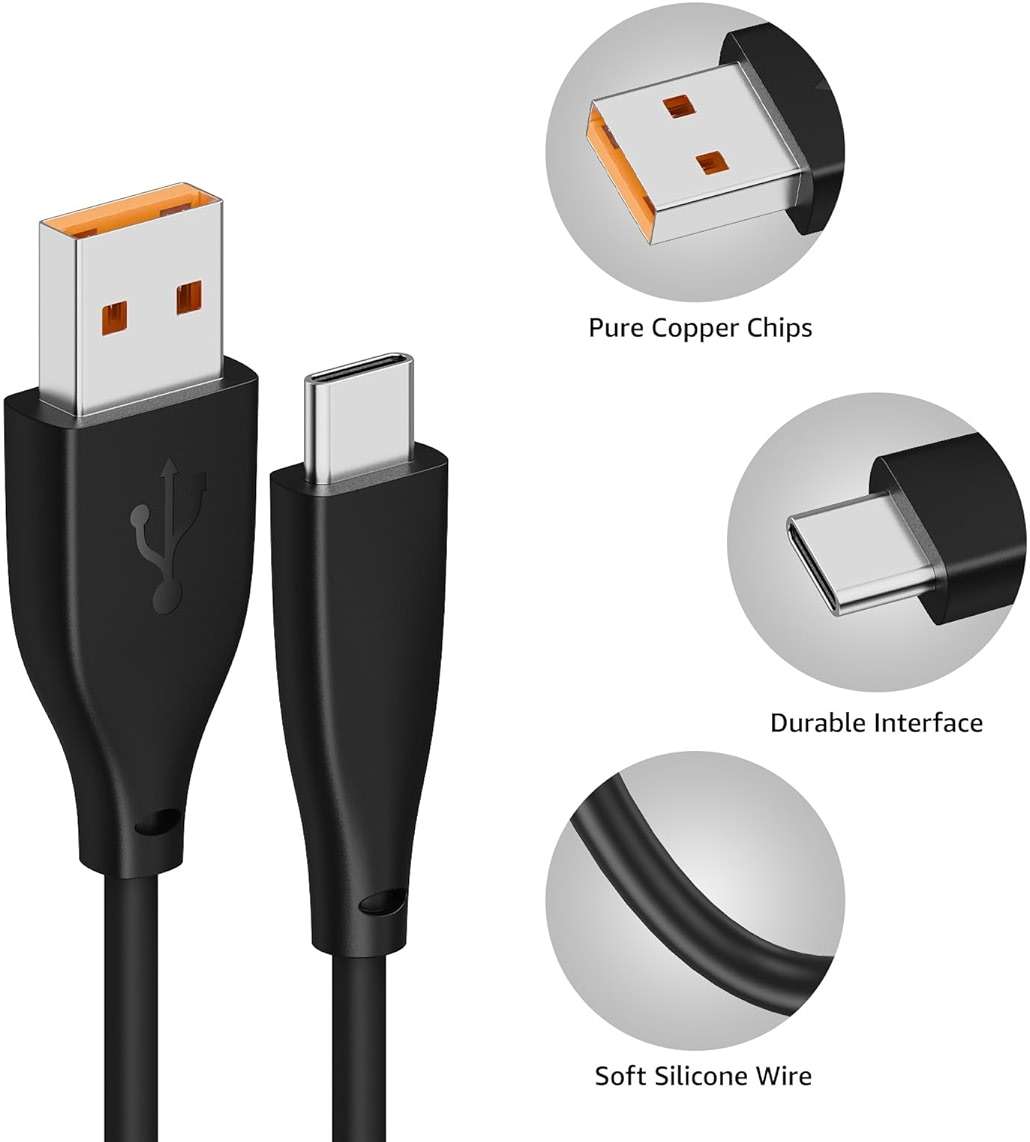 TOZO USB-C to USB-A Charging Cable Supports 480Mbps Speed and Type C Fast Charging Data Cable Compatible with iPhone 17 16 15/Samsung Galaxy/Tablets/Laptops/Headphones Thickened Weave, Durable 1M - Image 6