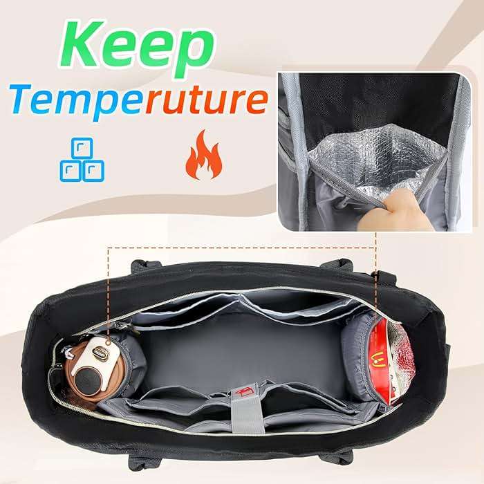 RAINSMORE Laptop Bag for Women 15.6 Inch Work Teacher Tote Nurse Bag Professional Laptop Tote Computer Messenger Shoulder Bags Large Handbag Business Office Work Briefcase - Image 4