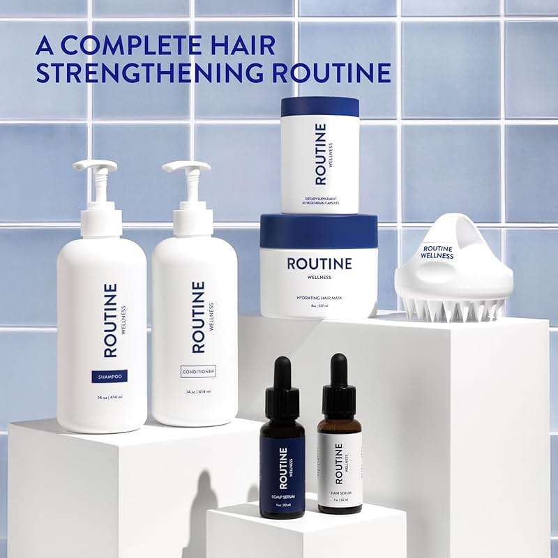 Routine Wellness Anti-Thinning Volumizing Shampoo for Thinning Hair & Hair Loss - Grow Your Confidence with Biotin & DHT Blockers - 14 oz Unscented - Image 5