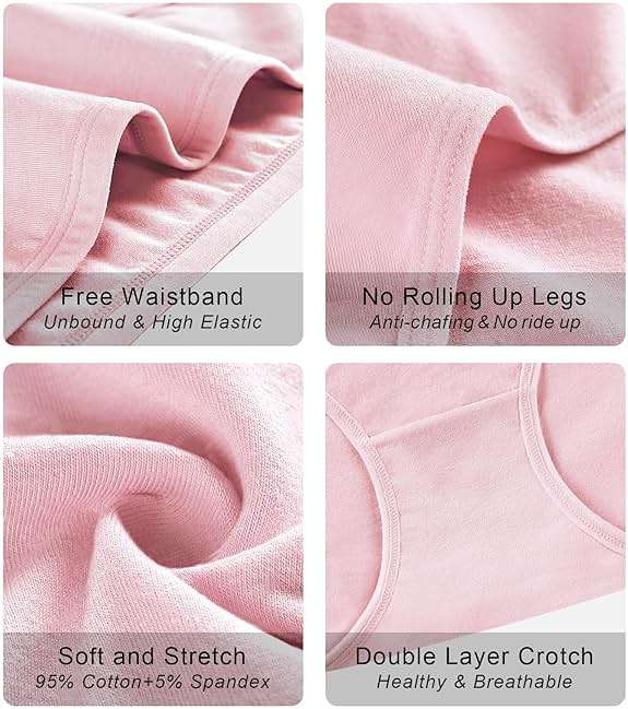 OLIKEME Womens Underwear Cotton Hipster Panties Low Rise No Show Briefs Soft Stretch Breathable Ladies Panties 6 Pack - Image 6