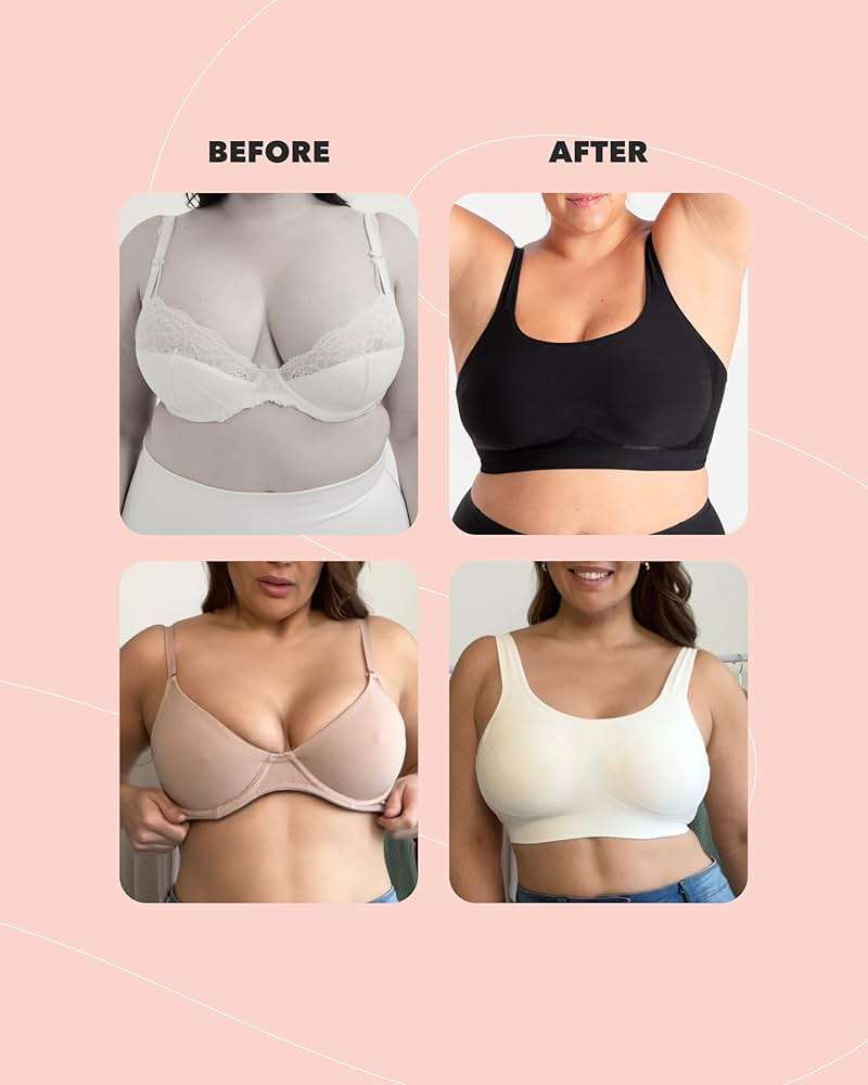 SHAPERMINT Bralettes for Women with Support - Adjustable Wireless Support Bra, Full Coverage No Underwire Seamless Bra - Image 6