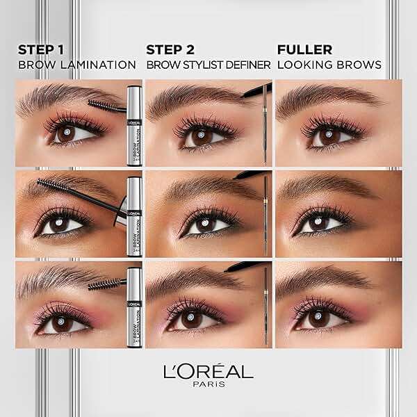 L'Oreal Paris Infallible Up To 24H Wear Brow Lamination, Water-Resistant Longwear Eyebrow Gel Make Up, Clear/Transparent, 0.16 Fl Oz - Image 5