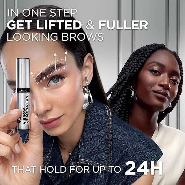 L'Oreal Paris Infallible Up To 24H Wear Brow Lamination, Water-Resistant Longwear Eyebrow Gel Make Up, Clear/Transparent, 0.16 Fl Oz - Image 7