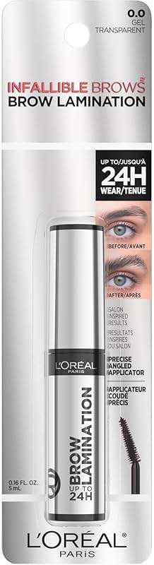 L'Oreal Paris Infallible Up To 24H Wear Brow Lamination, Water-Resistant Longwear Eyebrow Gel Make Up, Clear/Transparent, 0.16 Fl Oz - Image 8