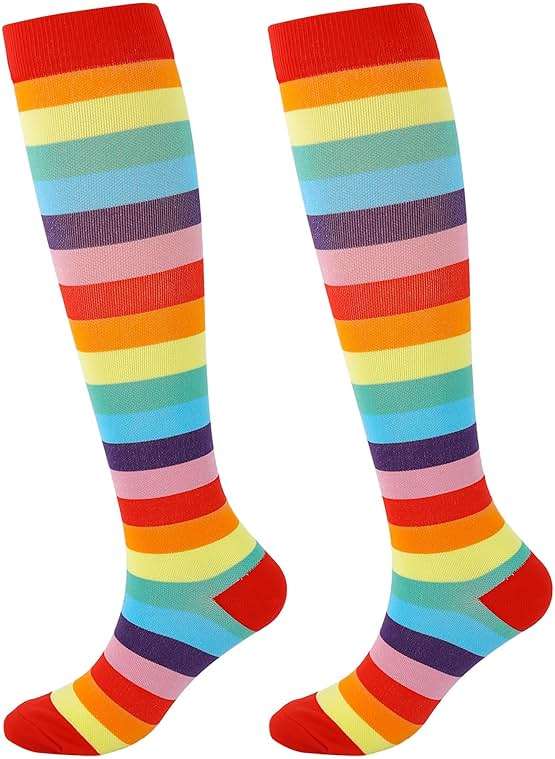 Junely Compression Socks for Women Knee High for Running Athletic Nurses Pregnant Women Work Support Travel Flight Sports - Image 1