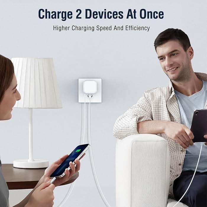 Retractable Wall Charger, 35W PD Fast Charger Block with Type C Retractable Cable (31.5 inch) and Type C Ports, Portable Charger Adapter for iPhone 17/16/15 Pro Max/Galaxy/Pixel & More - Image 4