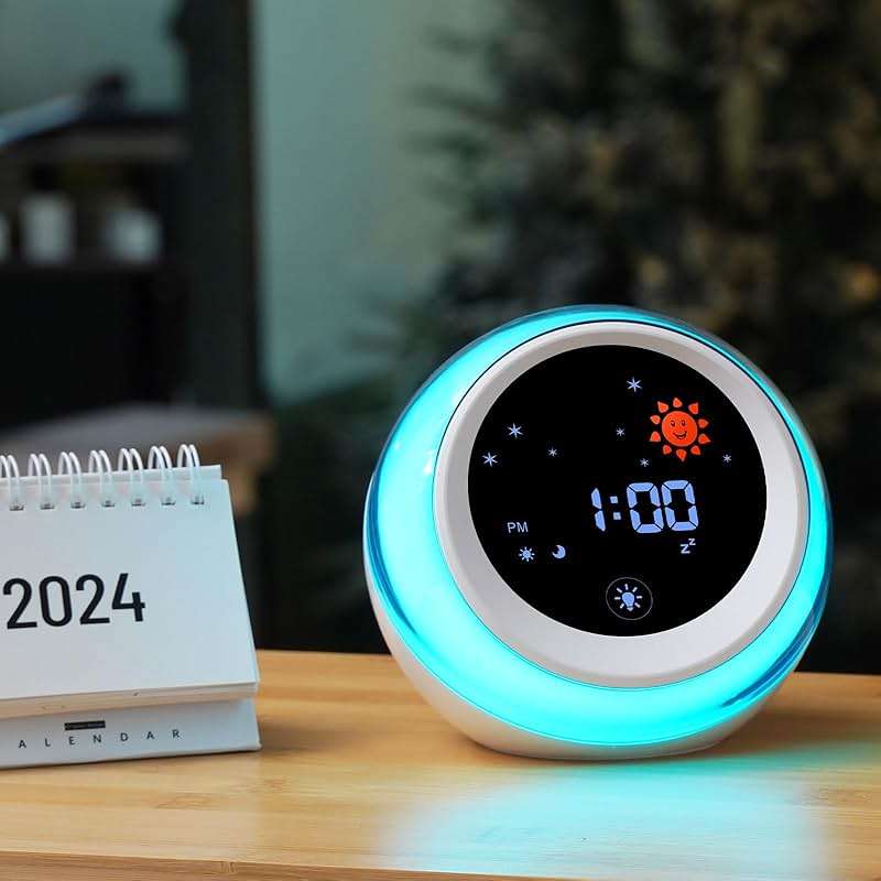 TIMEFUN Kids Alarm Clock, Ok to Wake Clock with Sun & Star, Sound Machine, Night Lights, Nap Timer, Sleep Training Clock for Toddlers, Child - Image 7