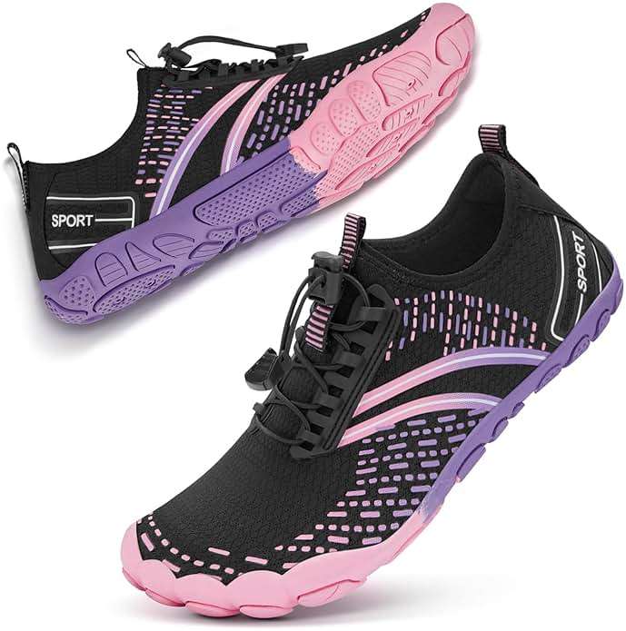 ATHMILE Hiking Barefoot Water Shoes for Women Men Beach Swim Aqua Pool River Quick Dry Athletic Wide Toe Outdoor Sport Kayaking Boating Rock Climbing Yoga Lake - Image 1