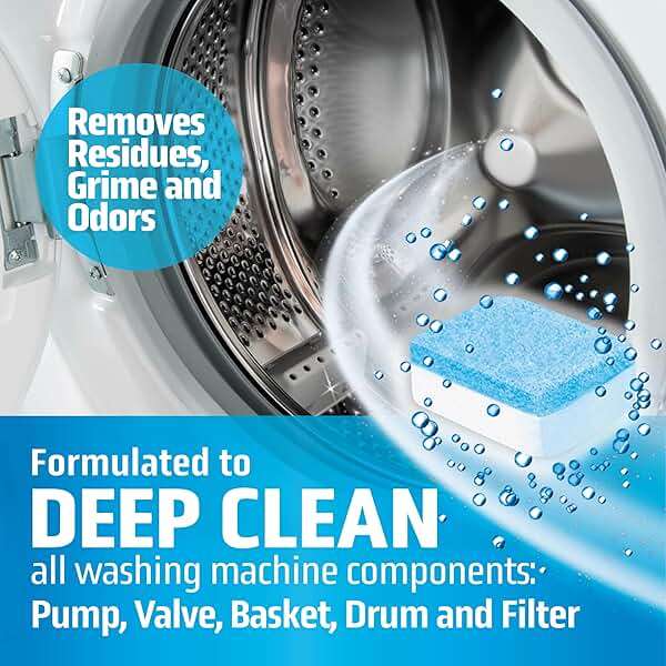 MIGHTY CLEAN Washing Machine Cleaner Tablets 24 Pack - 1 Year Supply, Septic Safe Washing Machine Cleaning Tablets, Washer Cleaner Tablet, Works with All Washers Including HE - Image 3