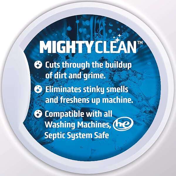 MIGHTY CLEAN Washing Machine Cleaner Tablets 24 Pack - 1 Year Supply, Septic Safe Washing Machine Cleaning Tablets, Washer Cleaner Tablet, Works with All Washers Including HE - Image 4