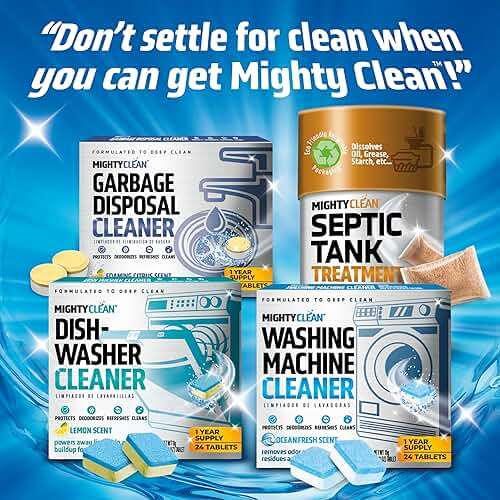 MIGHTY CLEAN Washing Machine Cleaner Tablets 24 Pack - 1 Year Supply, Septic Safe Washing Machine Cleaning Tablets, Washer Cleaner Tablet, Works with All Washers Including HE - Image 7