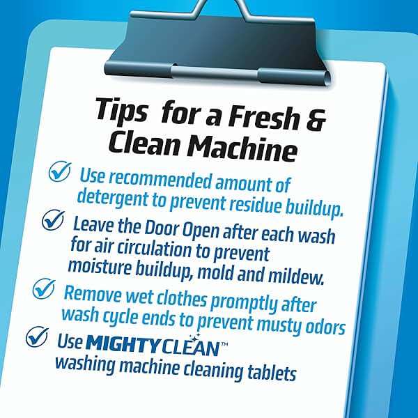MIGHTY CLEAN Washing Machine Cleaner Tablets 24 Pack - 1 Year Supply, Septic Safe Washing Machine Cleaning Tablets, Washer Cleaner Tablet, Works with All Washers Including HE - Image 8