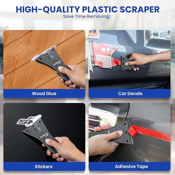 Perco Glue Off Adhesive Remover - Set of 2 10 fl. oz with Scraper | Glue Remover Spray Effortlessly Erase Adhesive Hassles & Car Stickers - for Label Sticker Residue - Image 5