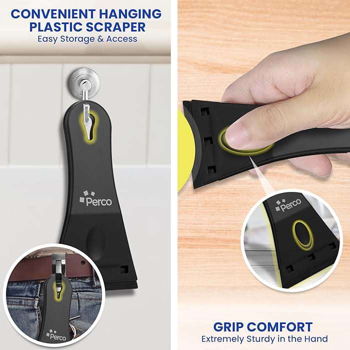 Perco Glue Off Adhesive Remover - Set of 2 10 fl. oz with Scraper | Glue Remover Spray Effortlessly Erase Adhesive Hassles & Car Stickers - for Label Sticker Residue - Image 6