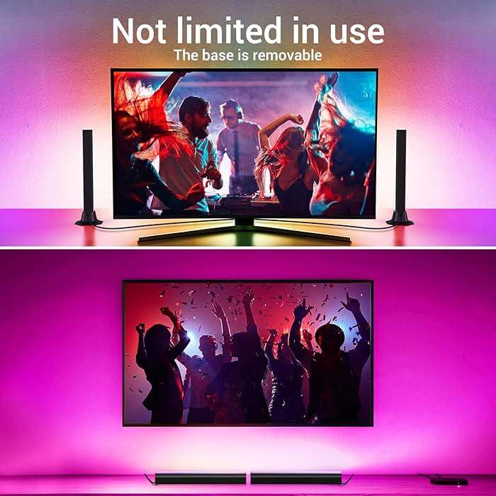 velted RGB Light Bar, Smart Music Sync RGB IC LED Lights Bars, USB Powered Ambient Lighting, Remote Control Color Changing Gaming TV Backlight, for PC Room Monitor Desk - Image 7