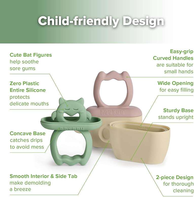 Haakaa Breastmilk Popsicle Mold for Babies, Frozen Breast Milk Teether | Natural Gum Comfort, Easy-grip Handles, Less Mess, Easy Release, BPA-Free Silicone - Image 5