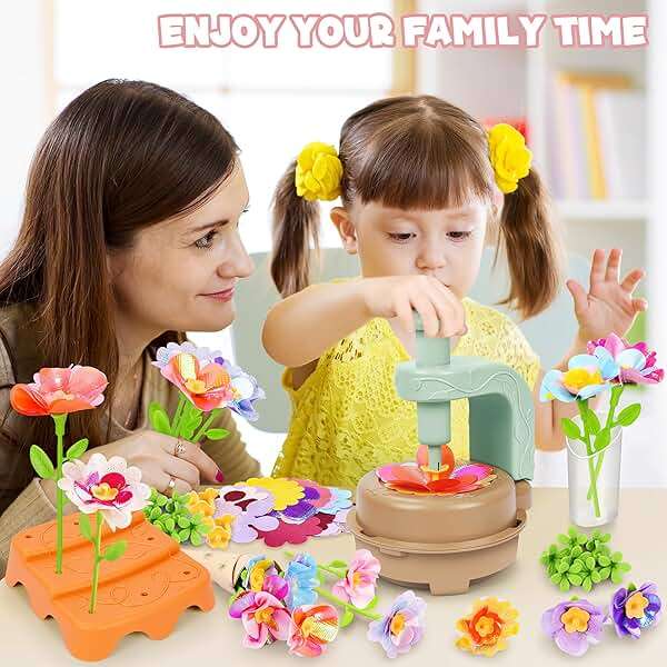 Fabric Flower Bouquets Toys, DIY Craft Kits Toys for Kids - Flowers Market Toy, Build Your Flower Bouquet, Arts & Crafts for 4+ Year Toddler Girl, Educational Activity Preschool B-Day Gifts - Image 2