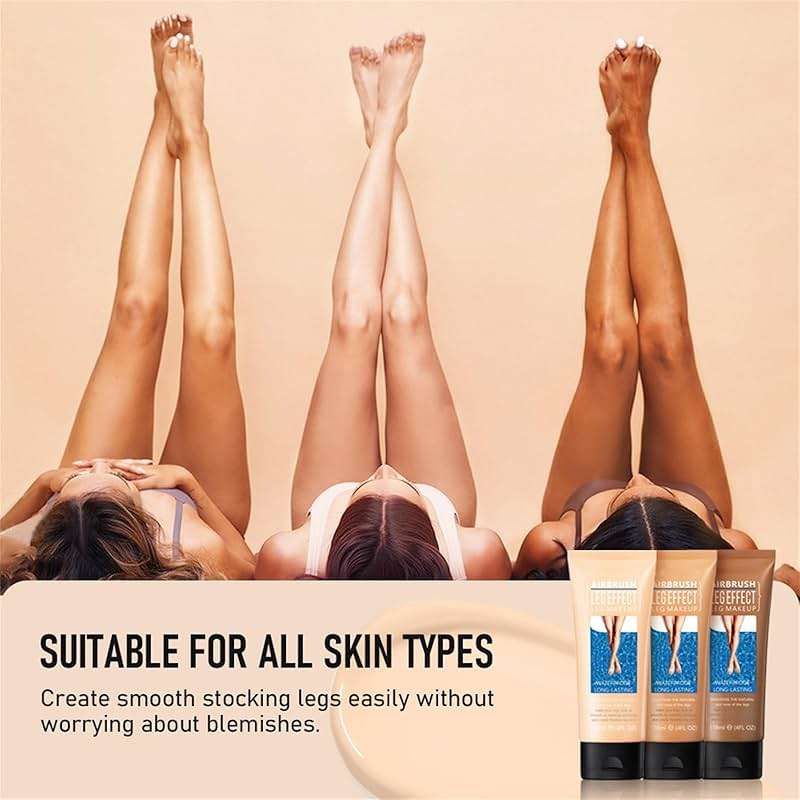 Waterproof Leg Makeup No Transfer - Vein and Scar Cover Up for Body, Tattoos, Varicose Veins - Long Lasting Foundation for Black Skin (2#, 4oz) - Image 3