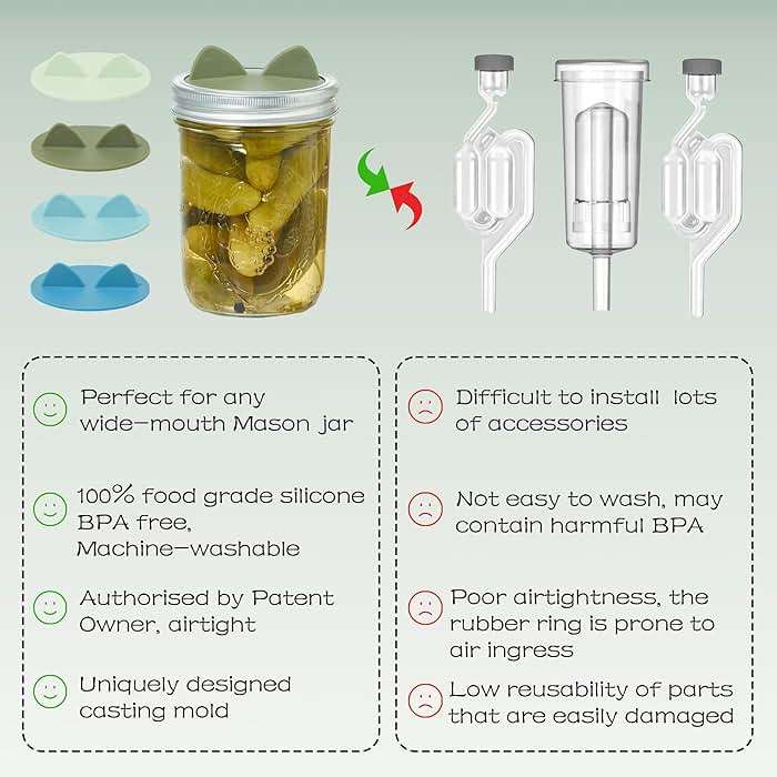 Wingcases Fermentation Lids Silicone Waterless Airlock, Suitable for Wide Mouth Mason Jars - For Making Pickled and Fermented Probiotic Foods, 4 Pack, Morandi Colors - Image 4