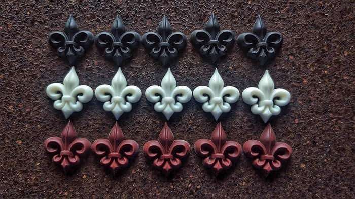 Silicone Mold Mini Fleur de Lis sets 5+5, mold for clay, mold for resin, Vintage element, Heraldic lilly overlays - Image 5
